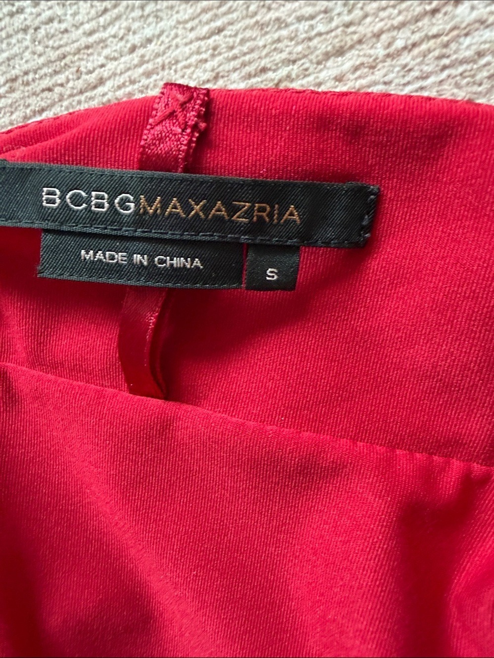 BCBGMaxAzria Red Halter Ruched Tiered Mini Dress Small - Picture 6 of 7
